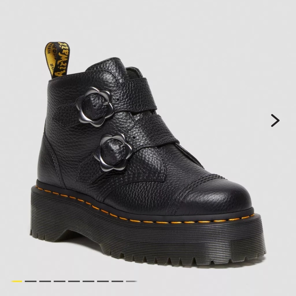 Dr. Martens Black Leather Platform Boots
